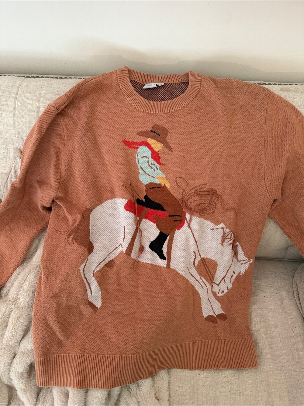 Men's Cowboy Sweater - Burnt Orange